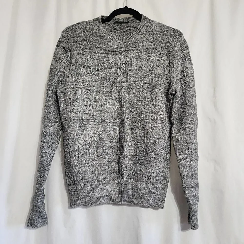 Gap gray Cotton Blend knit Fisherman sweater S